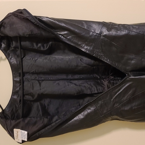 Vintage leather dress Ambria - Picture 5 of 7